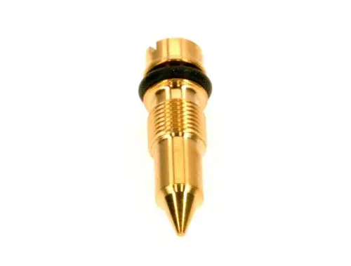Einstellschraube von Bosch in metallischem Design mit einem konischen Ende und einer gewindeten Unterseite zur Fixierung oder Einstellung von Komponenten.